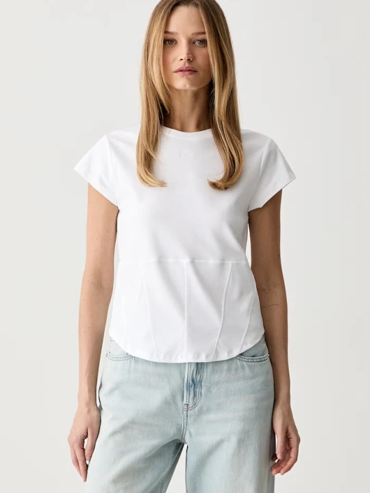 Zdjęcie produktu Karl Lagerfeld T-shirt damski bawełniany biały