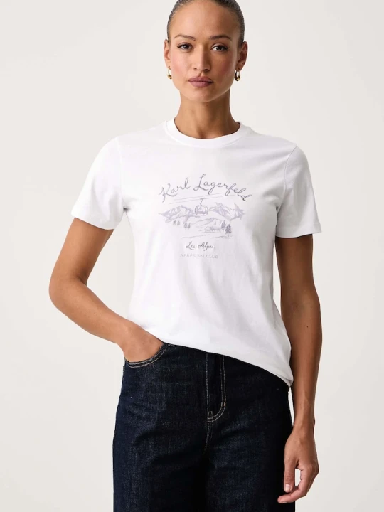 Zdjęcie produktu Karl Lagerfeld T-shirt damski bawełniany biały