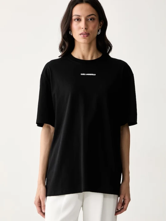 Zdjęcie produktu Karl Lagerfeld T-shirt damski bawełniany czarny