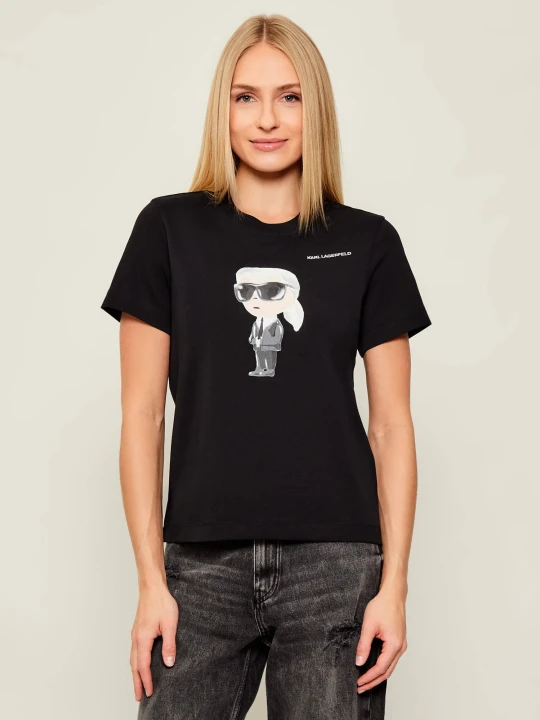 Zdjęcie produktu Karl Lagerfeld T-shirt IKON AQUARELLE K | Regular Fit czarny