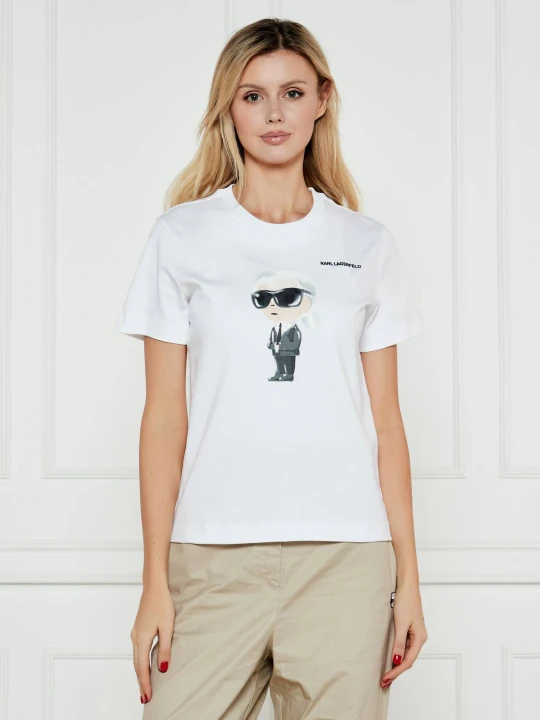 Zdjęcie produktu Karl Lagerfeld T-shirt IKON AQUARELLE K | Regular Fit biały