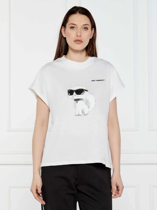 Zdjęcie produktu Karl Lagerfeld T-shirt IKON AQUARELLE | Loose fit biały