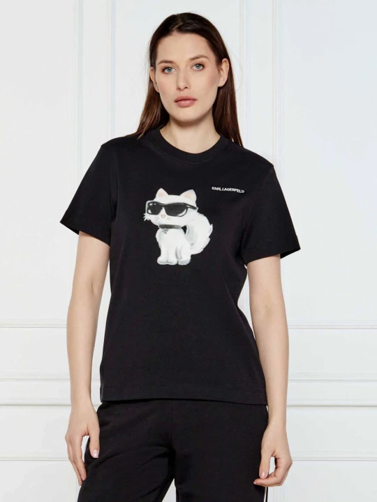 Zdjęcie produktu Karl Lagerfeld T-shirt IKON AQUARELLE | Regular Fit czarny
