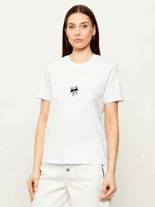 Zdjęcie produktu Karl Lagerfeld T-shirt Ikon circle | Regular Fit biały