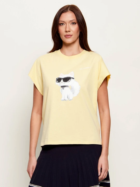 Zdjęcie produktu Karl Lagerfeld T-shirt Ikon | Oversize fit żółty