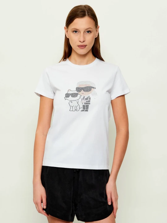 Zdjęcie produktu Karl Lagerfeld T-shirt ikon rs duo | Regular Fit biały