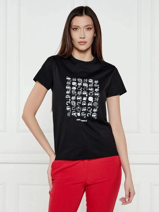 Zdjęcie produktu Karl Lagerfeld T-shirt IKON SEASONAL LOGO | Regular Fit czarny