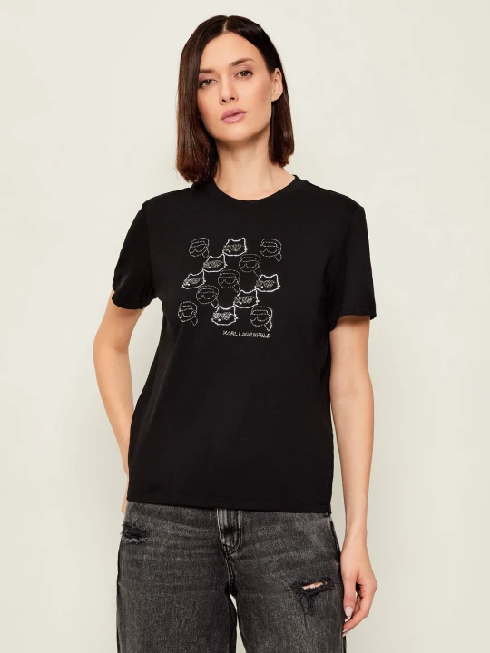 Zdjęcie produktu Karl Lagerfeld T-shirt ikon seasonal | Regular Fit czarny