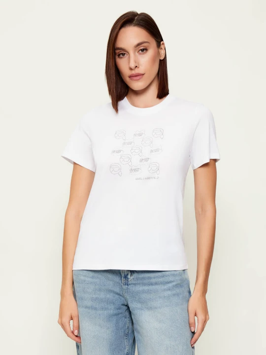 Zdjęcie produktu Karl Lagerfeld T-shirt ikon seasonal | Regular Fit biały