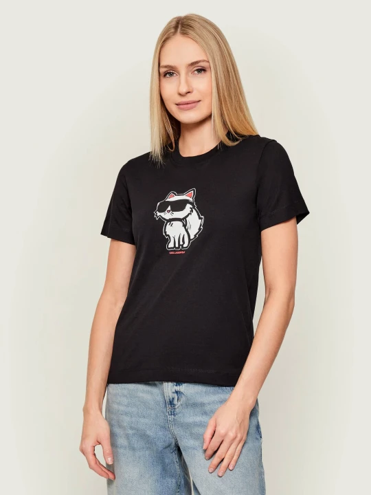 Zdjęcie produktu Karl Lagerfeld T-shirt IKON SKETCH CHOUPETTE | Regular Fit czarny