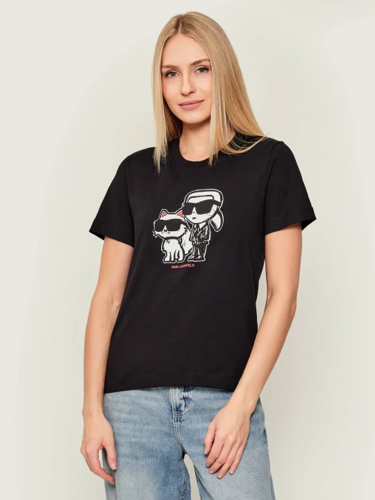 Zdjęcie produktu Karl Lagerfeld T-shirt IKON SKETCH DUO | Regular Fit czarny