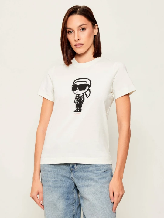 Zdjęcie produktu Karl Lagerfeld T-shirt IKON SKETCH | Regular Fit kremowy