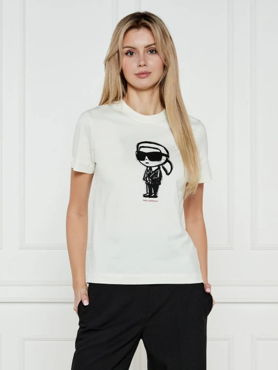 Zdjęcie produktu Karl Lagerfeld T-shirt IKON SKETCH | Regular Fit ecru