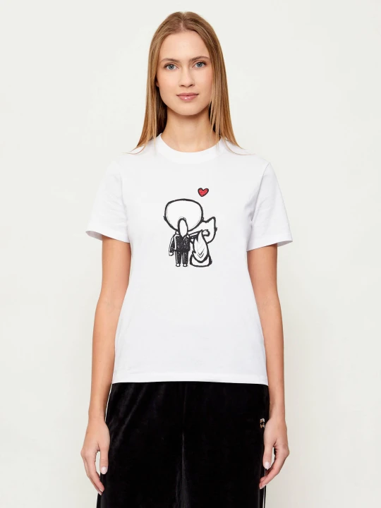 Zdjęcie produktu Karl Lagerfeld T-shirt ikon valentine | Regular Fit biały
