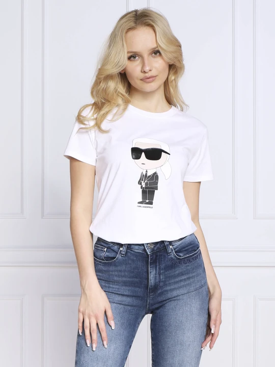 Zdjęcie produktu Karl Lagerfeld T-shirt ikonik 2.0 | Regular Fit biały