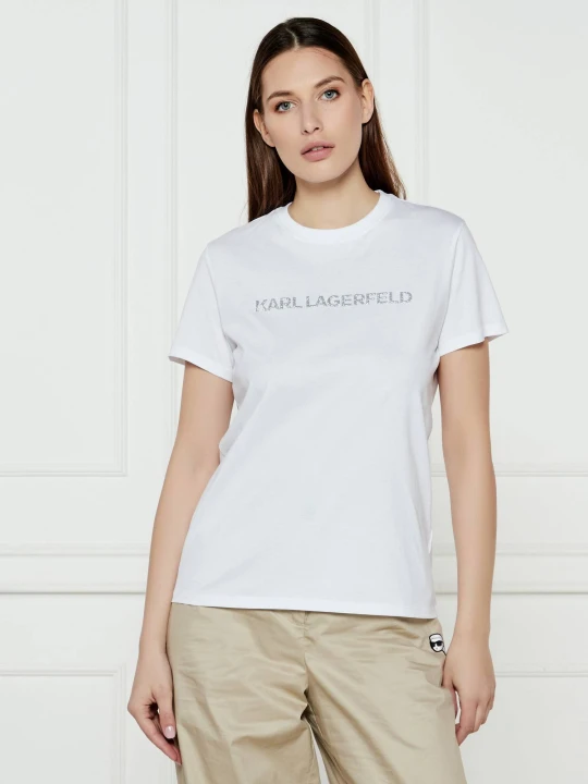 Zdjęcie produktu Karl Lagerfeld T-shirt LOGO | Regular Fit biały