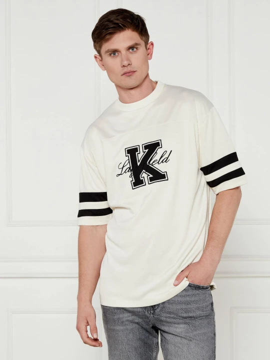 Zdjęcie produktu Karl Lagerfeld T-shirt | Loose fit beżowy