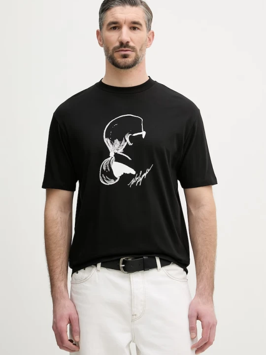 Zdjęcie produktu Karl Lagerfeld t-shirt męski bawełniany czarny