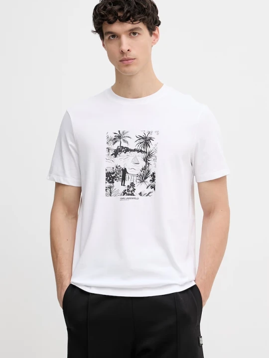 Zdjęcie produktu Karl Lagerfeld T-shirt męski bawełniany biały