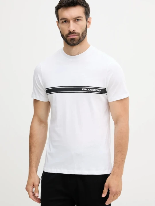 Zdjęcie produktu Karl Lagerfeld T-shirt męski bawełniany biały