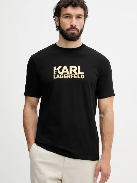 Zdjęcie produktu Karl Lagerfeld T-shirt męski bawełniany czarny