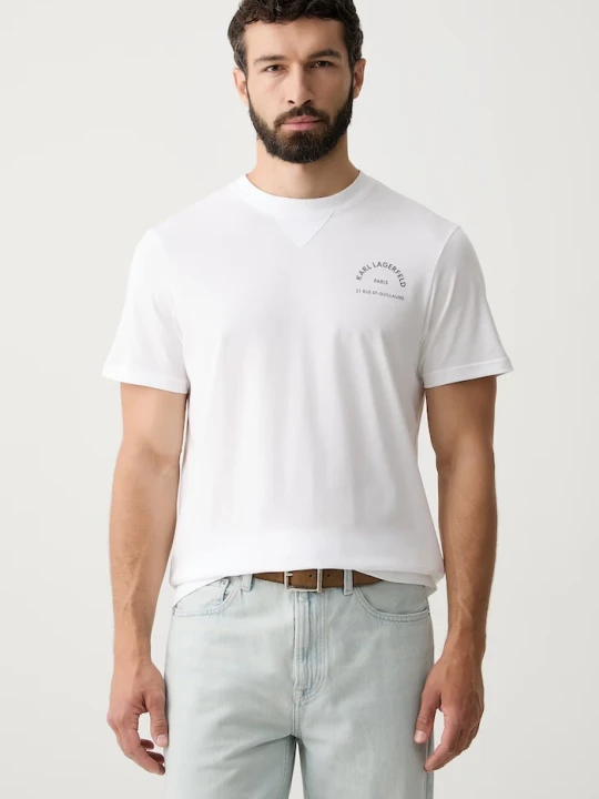 Zdjęcie produktu Karl Lagerfeld T-shirt męski bawełniany biały