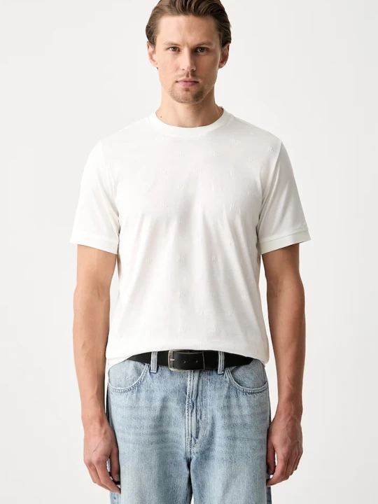 Zdjęcie produktu Karl Lagerfeld T-shirt męski bawełniany beżowy