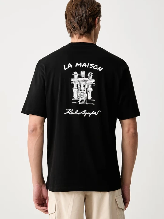 Zdjęcie produktu Karl Lagerfeld T-shirt męski bawełniany czarny