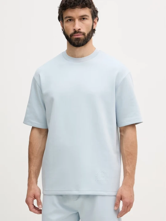 Zdjęcie produktu Karl Lagerfeld T-shirt męski z wiskozą niebieski