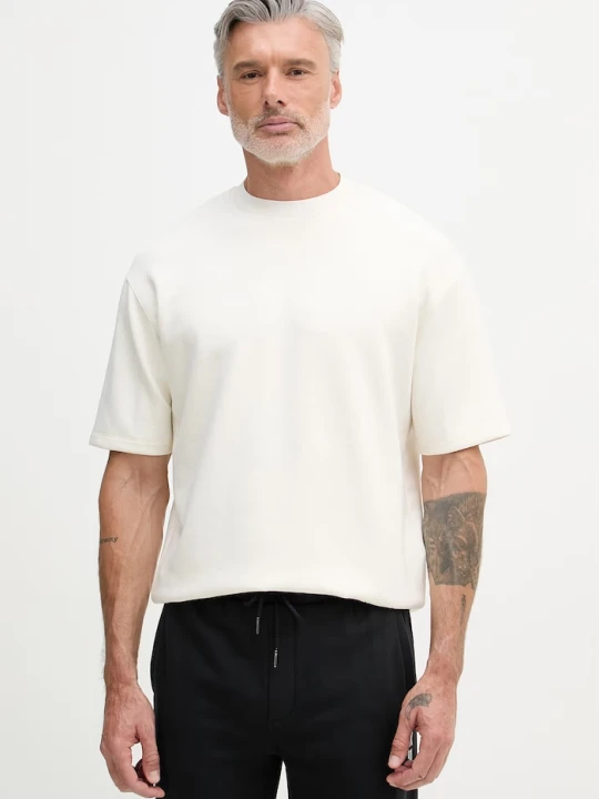 Zdjęcie produktu Karl Lagerfeld T-shirt męski z wiskozą beżowy