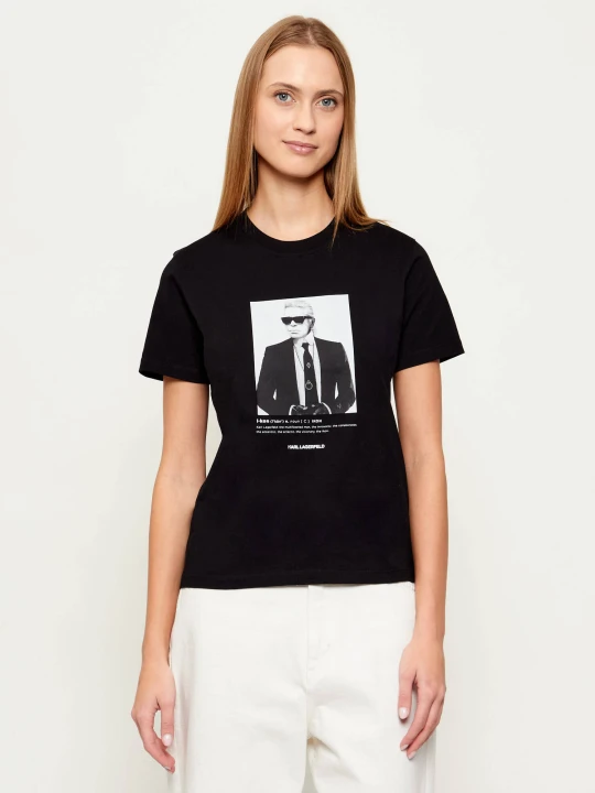 Zdjęcie produktu Karl Lagerfeld T-shirt Portrait | Classic fit czarny