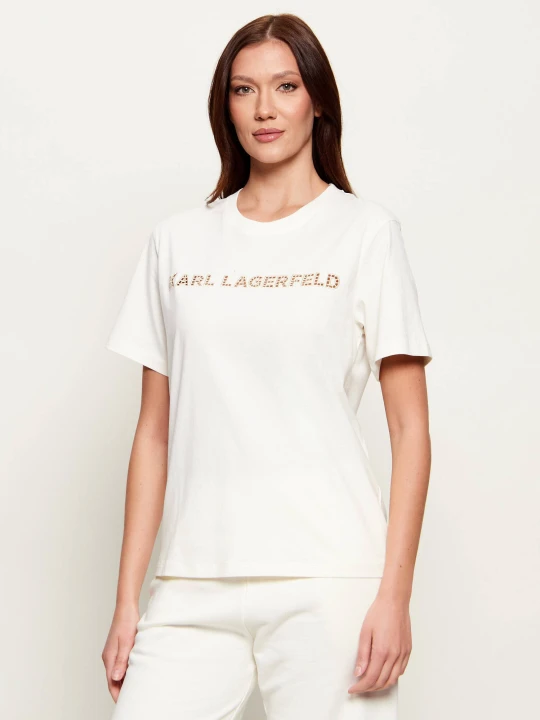 Zdjęcie produktu Karl Lagerfeld T-shirt | Relaxed fit ecru