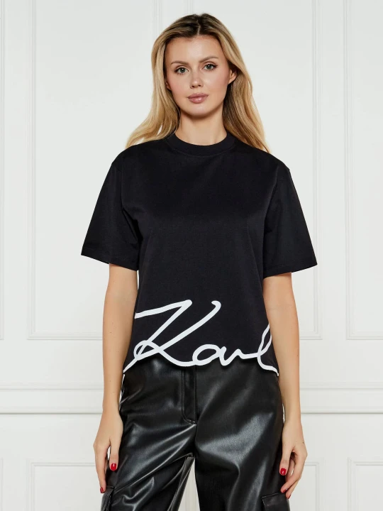 Zdjęcie produktu Karl Lagerfeld T-shirt SIGNATURE HEM T | Regular Fit czarny