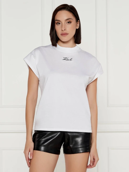 Zdjęcie produktu Karl Lagerfeld T-shirt Signature | Regular Fit biały