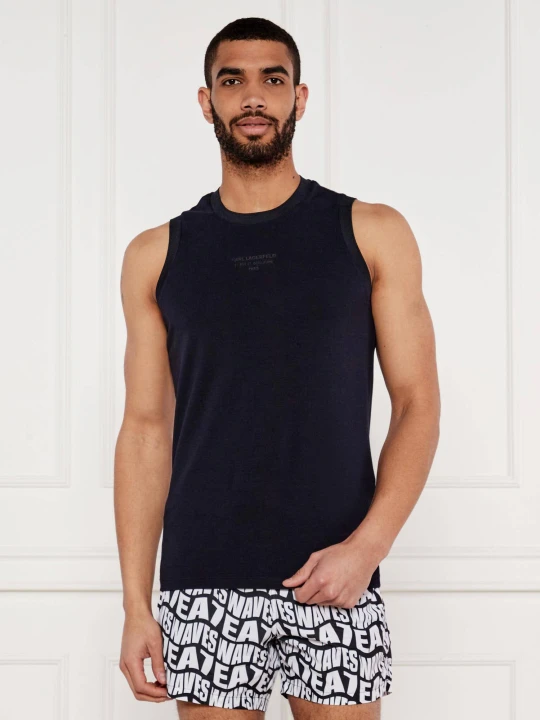 Zdjęcie produktu Karl Lagerfeld Tank top | Slim Fit granatowy