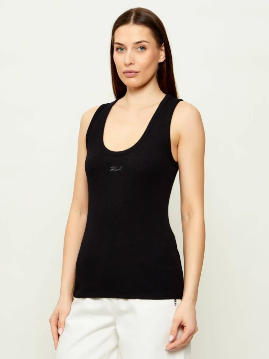 Zdjęcie produktu Karl Lagerfeld Top Essential | Slim Fit czarny