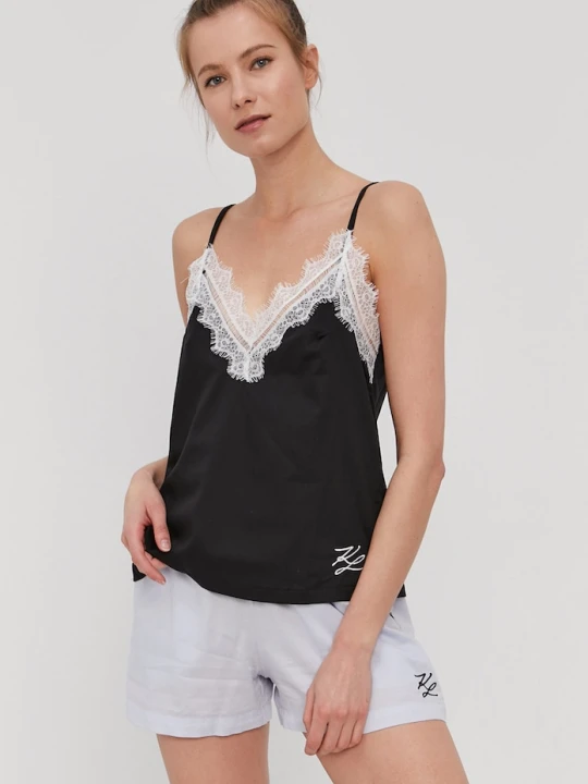 Zdjęcie produktu Karl Lagerfeld Top piżamowy 211W2123 czarny