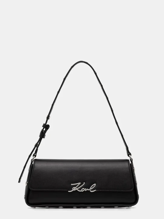 Zdjęcie produktu Karl Lagerfeld torebka bagietka damska skórzana K/SIGNATURE czarny