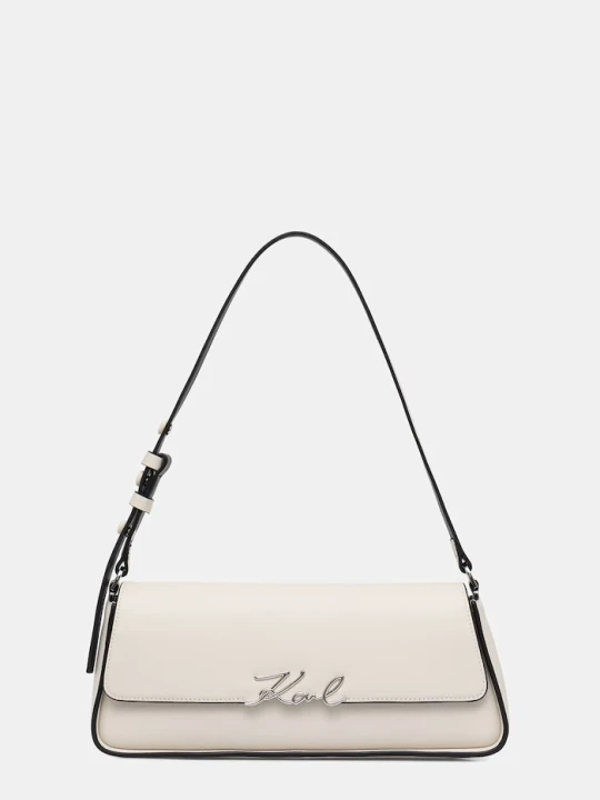 Zdjęcie produktu Karl Lagerfeld torebka bagietka damska skórzana K/SIGNATURE beżowy