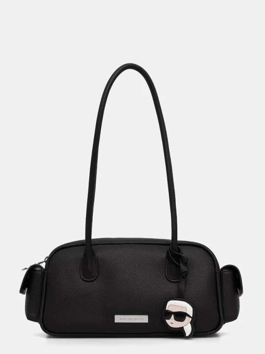 Zdjęcie produktu Karl Lagerfeld torebka bagietka damska z imitacji skóry IKON czarny