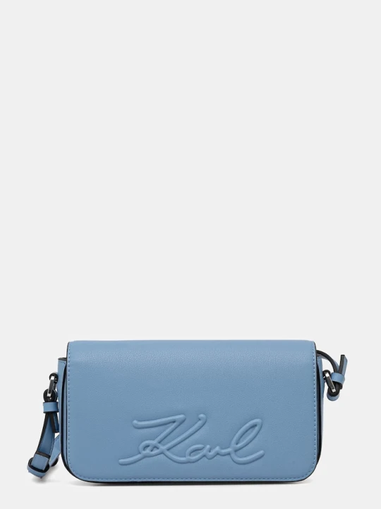Zdjęcie produktu Karl Lagerfeld torebka bagietka damska z imitacji skóry K/VILLE niebieski