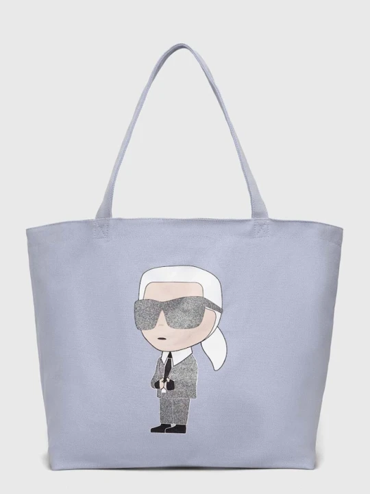 Zdjęcie produktu Karl Lagerfeld torebka bawełniana niebieski