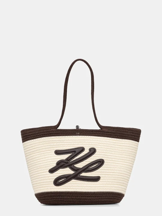 Zdjęcie produktu Karl Lagerfeld torebka bawełniana K / AUTOGRAPH beżowy