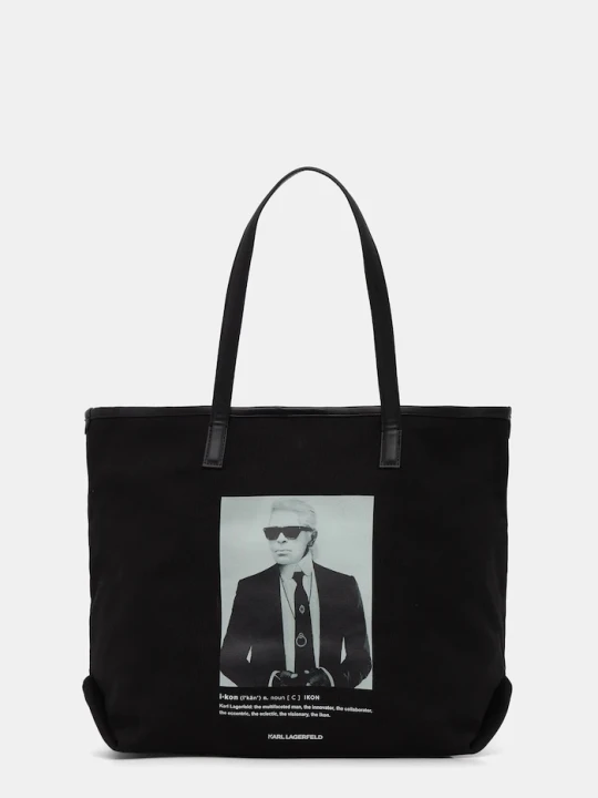 Zdjęcie produktu Karl Lagerfeld torebka bawełniana K/ESSENTIAL czarny