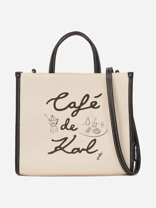 Zdjęcie produktu Karl Lagerfeld torebka bawełniana beżowy