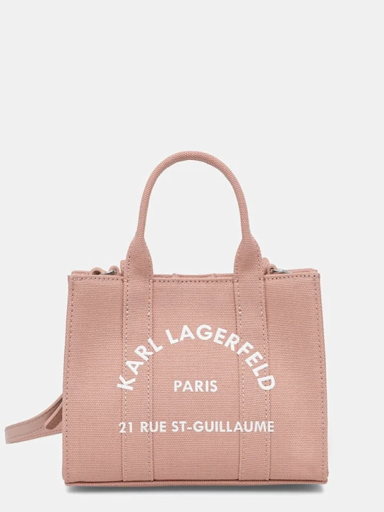 Zdjęcie produktu Karl Lagerfeld torebka crossbody damska bawełniana K/RSG różowy