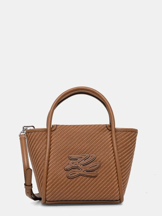 Zdjęcie produktu Karl Lagerfeld torebka crossbody damska pleciona K / AUTOGRAPH brązowy