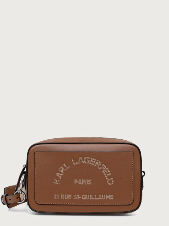Zdjęcie produktu Karl Lagerfeld torebka crossbody damska skórzana brązowy