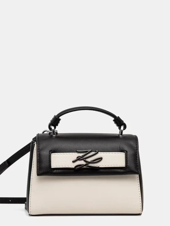 Zdjęcie produktu Karl Lagerfeld torebka crossbody damska skórzana K / AUTOGRAPH beżowy