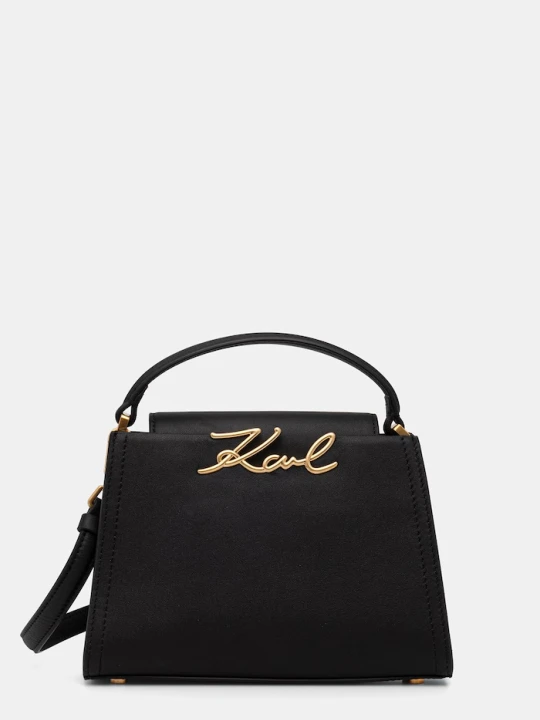 Zdjęcie produktu Karl Lagerfeld torebka crossbody damska skórzana K/SIGNATURE czarny